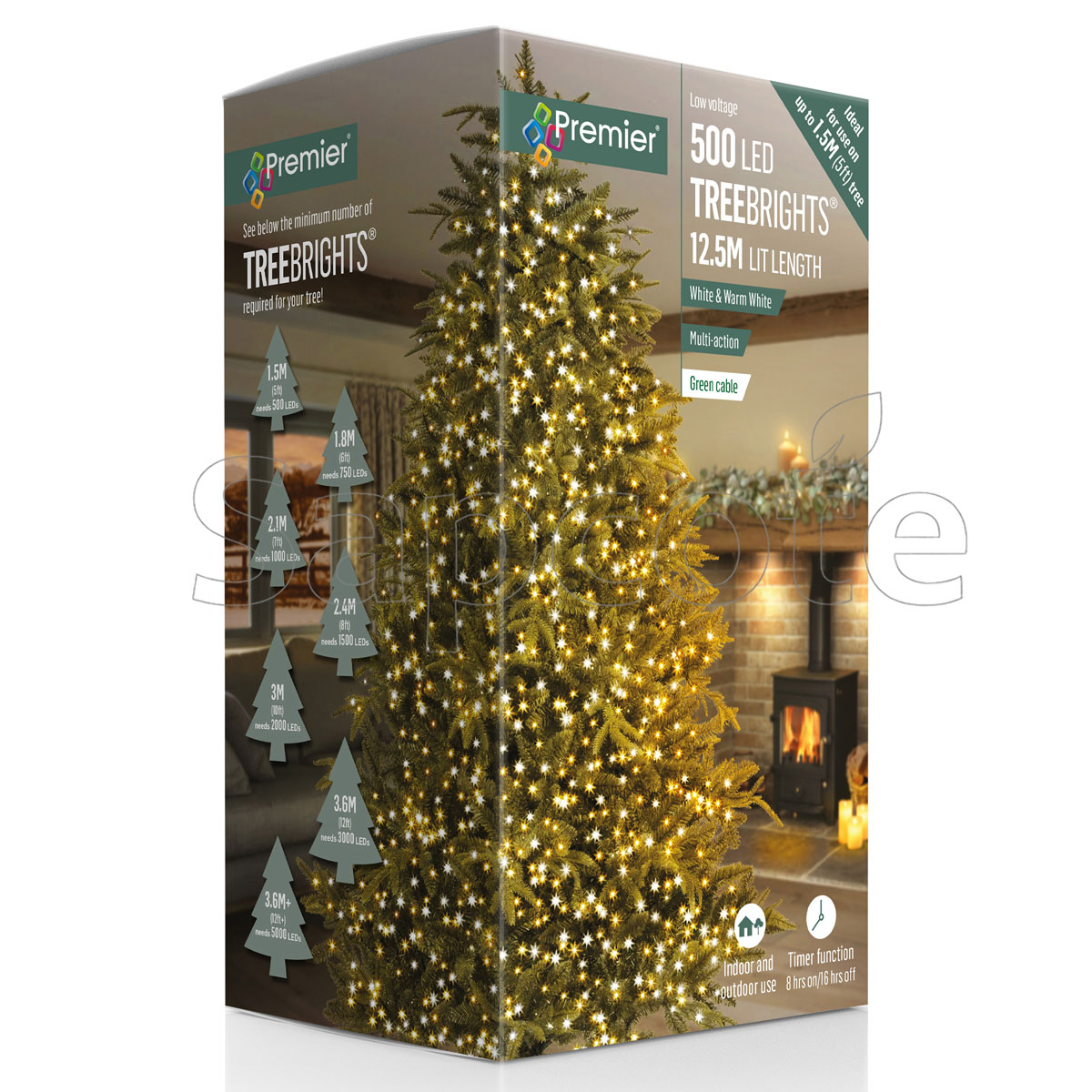 Premier 500 LED TreeBrights – White & Warm White (12.5 m)