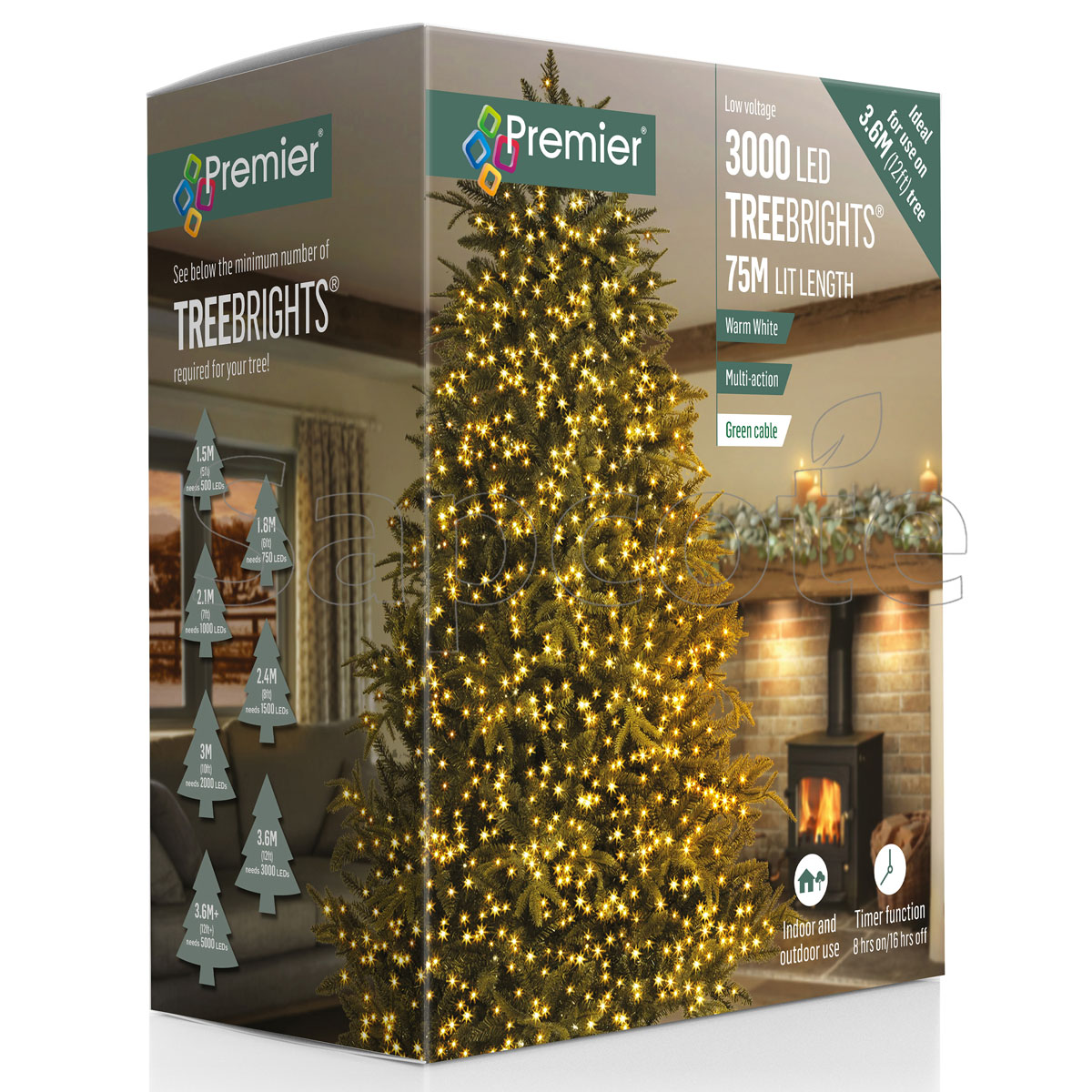 Premier 3000 LED TreeBrights – Warm White (75.0 m)