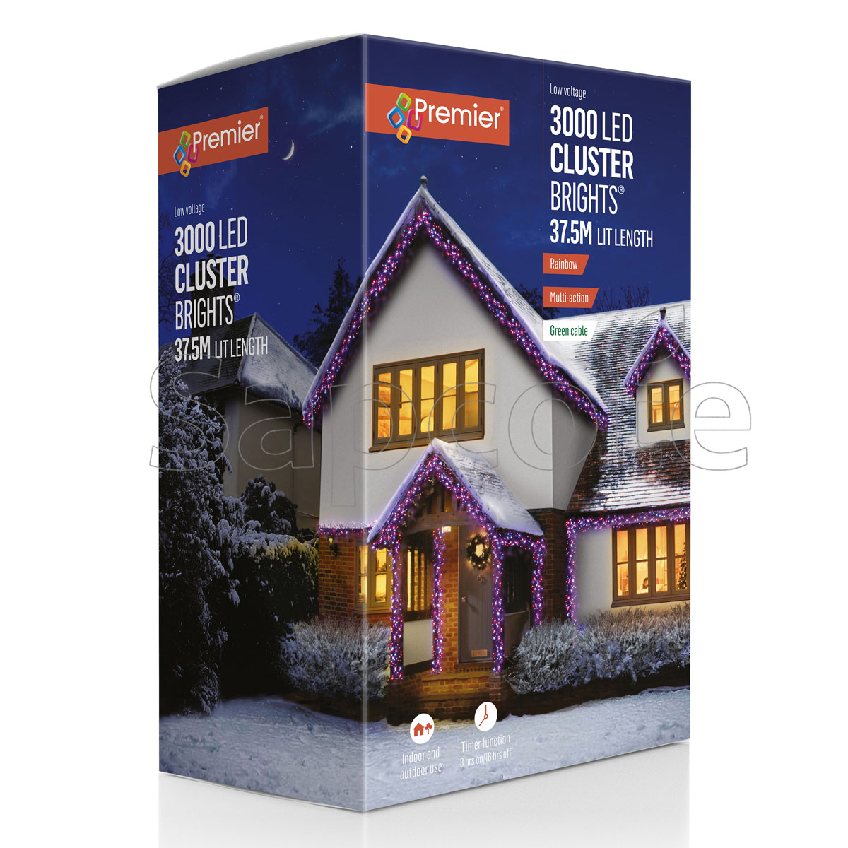 Premier 3000 LED ClusterBrights – Rainbow (37.2 m)