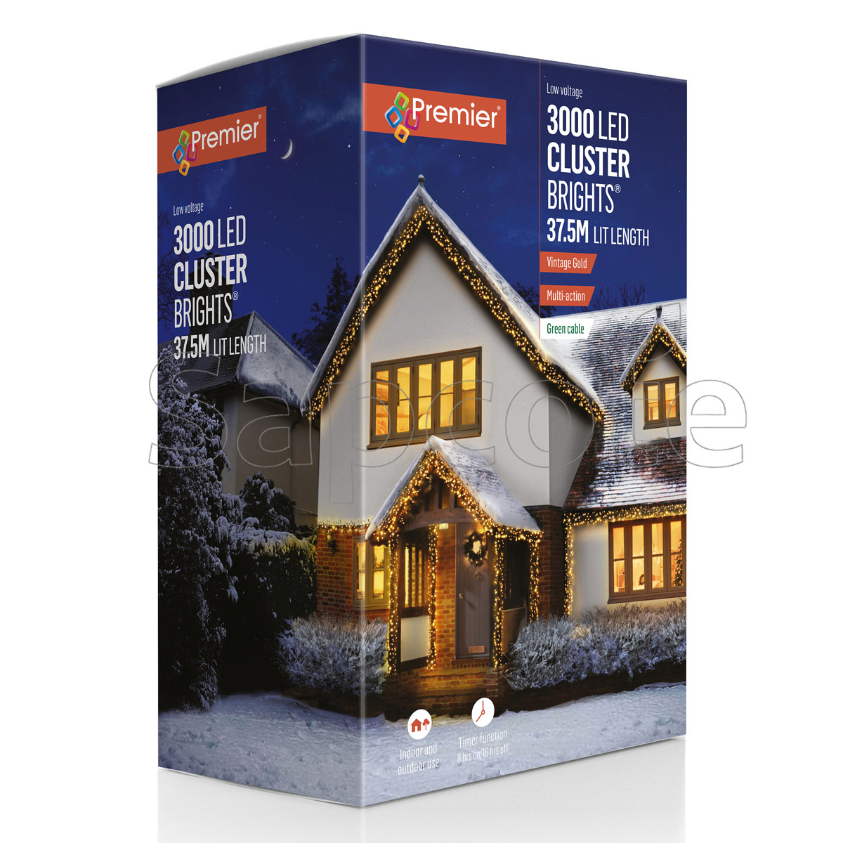 Premier 3000 LED ClusterBrights – Vintage Gold (37.2 m)