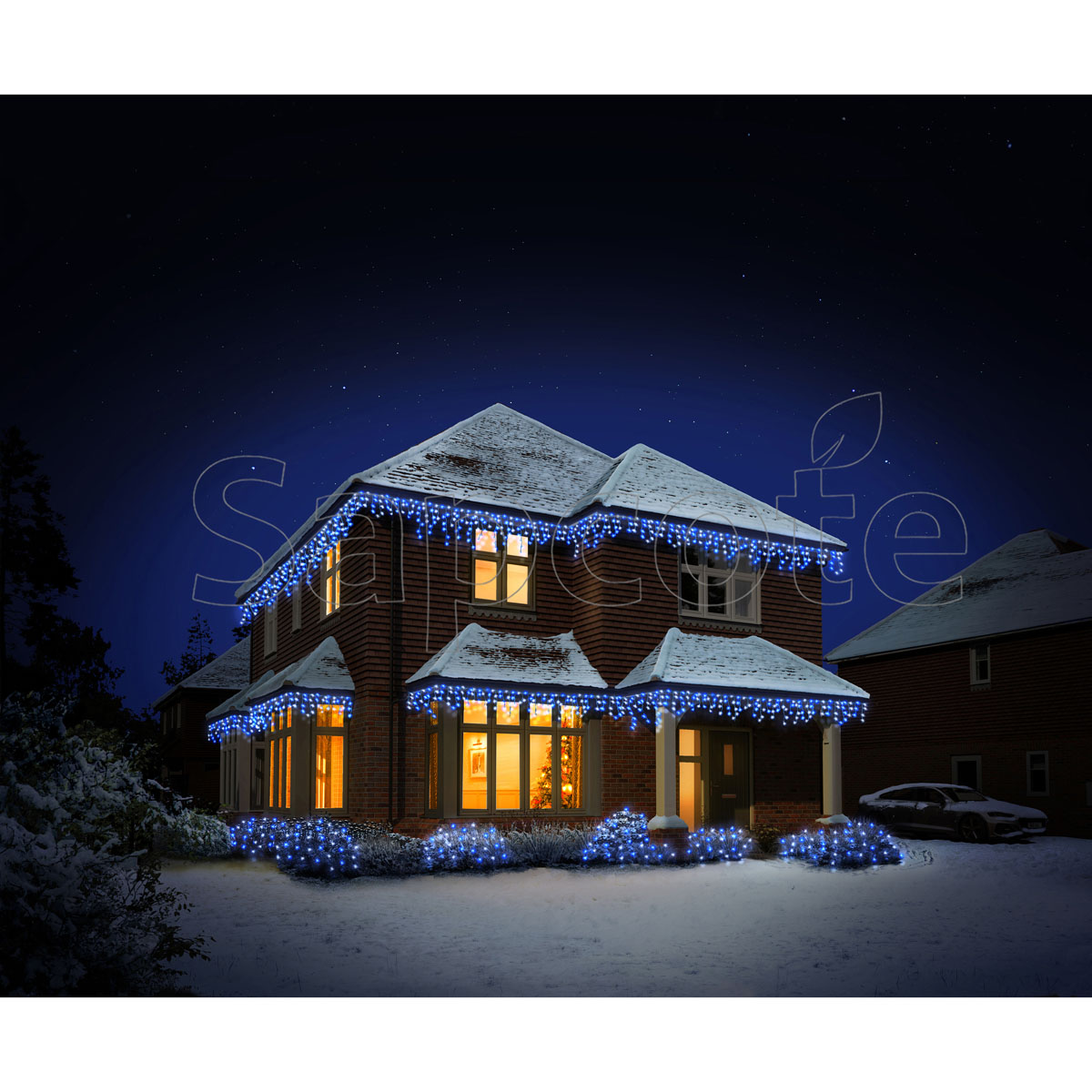 Premier 1000 LED Frosted Cap Icicles - Rainbow (25.0 m)
