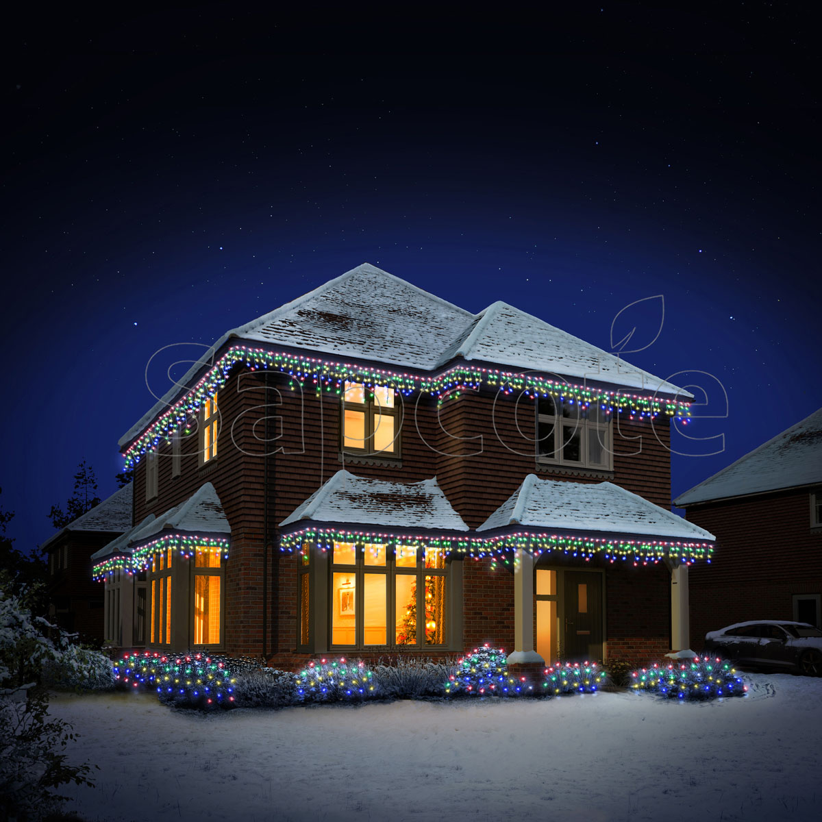 Premier 1000 LED Frosted Cap Icicles – Multi-Colour (25.0 m)