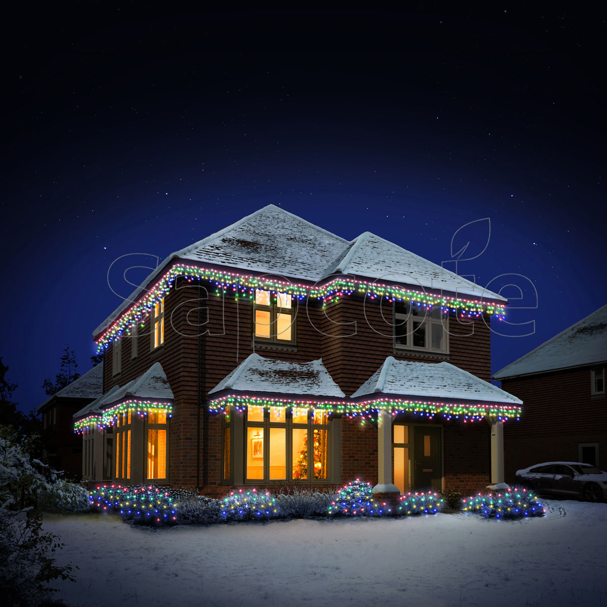 Premier 1000 LED Frosted Cap Icicles - Multi-Colour (25.0 m)