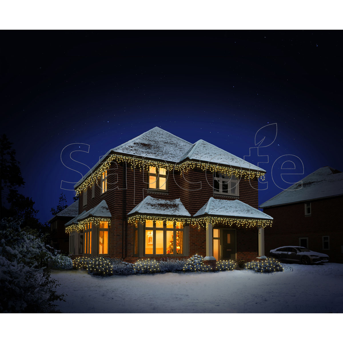 Premier 1000 LED Frosted Cap Icicles - Warm White (25.0 m)
