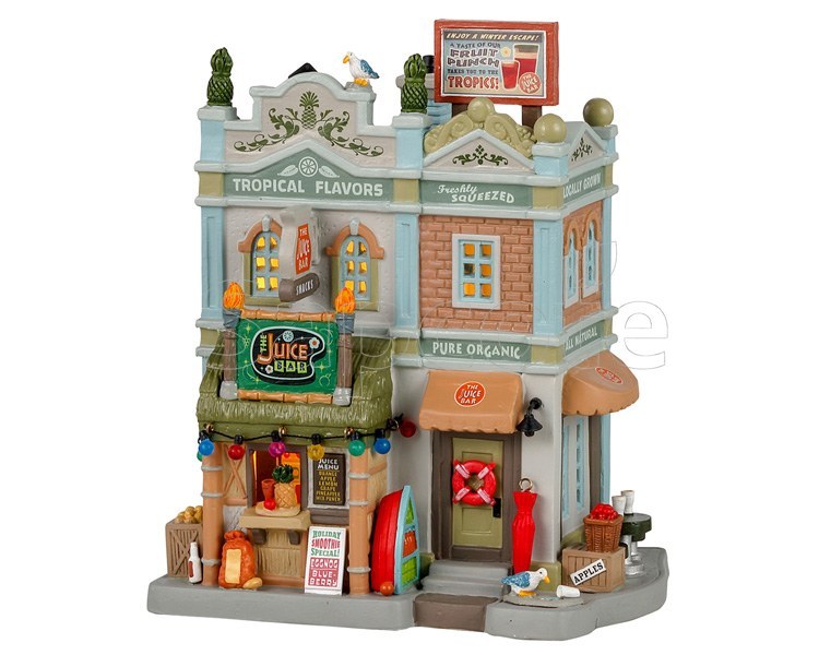 Lemax The Juice Bar – Plymouth Corners Lighted Building