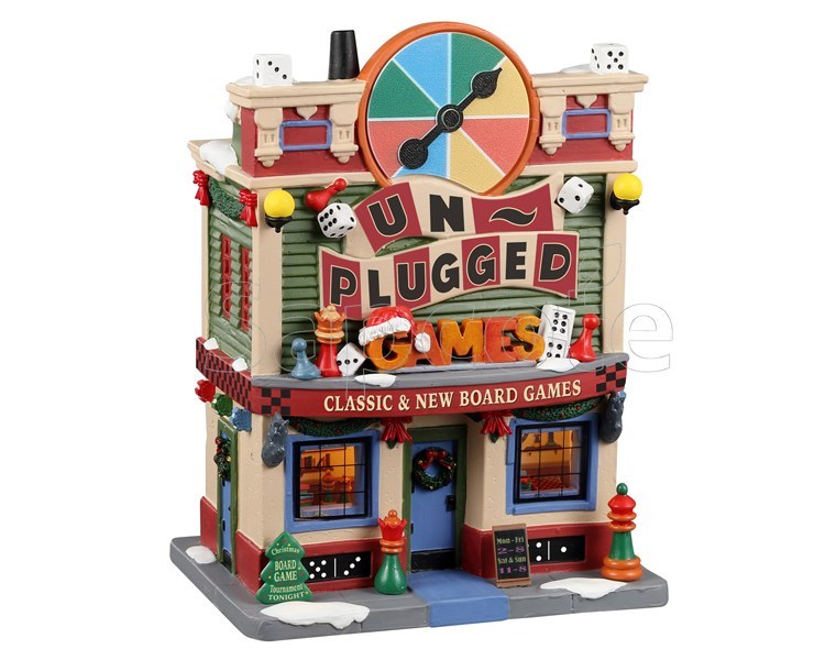 Lemax Unplugged Games – Lighted Board Game Shop for Caddington Village