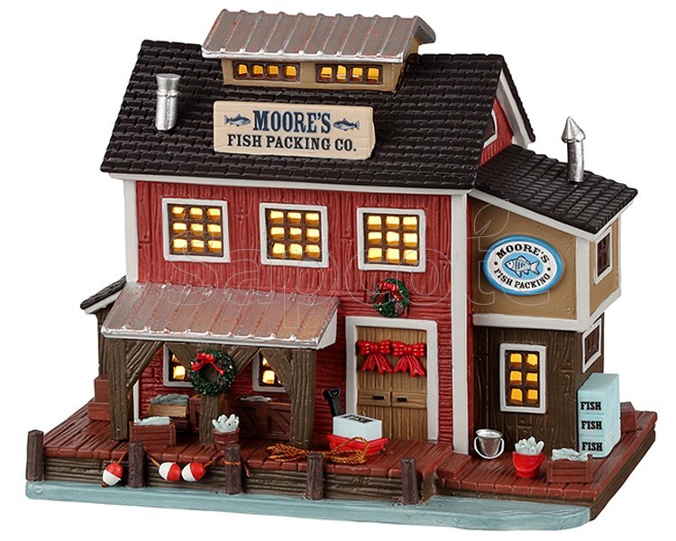 Lemax Moore’s Fish Packing Co. – Plymouth Corners Lighted Building