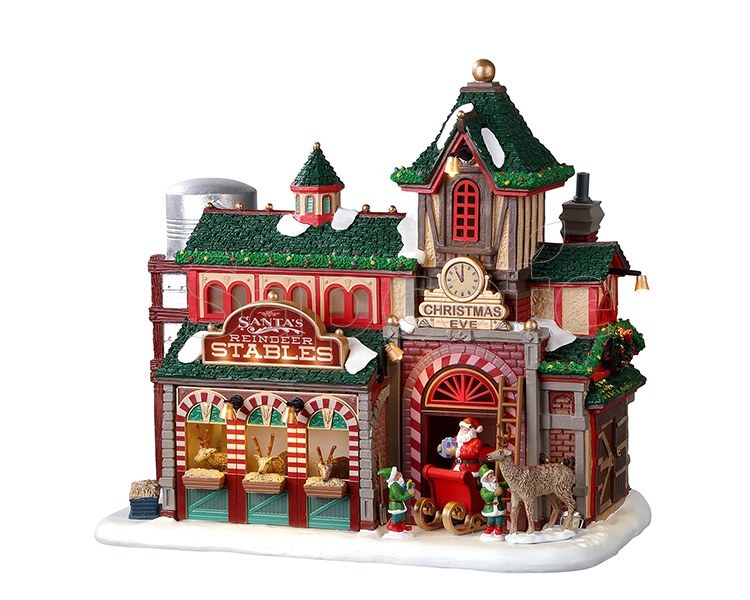 Lemax Santa’s Reindeer Stables – Lighted Building