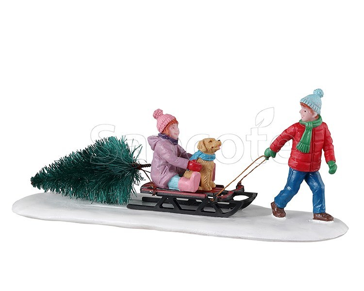 Lemax Bringing Home Our Tree – Vail Village Table Piece
