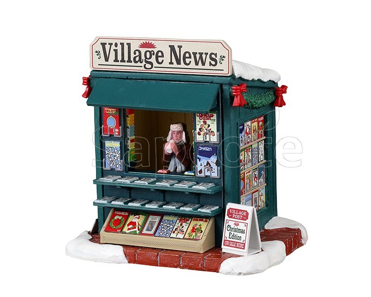 Lemax Good News Day – Lighted Newsstand Table Accent