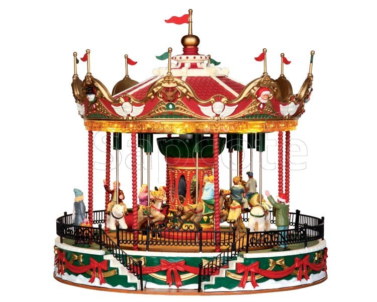 Lemax Santa Carousel – Animated Sights & Sounds Carousel