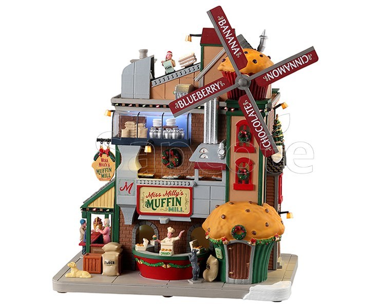 Lemax Miss Milly’s Muffin Mill – Animated Sights & Sounds Bakery