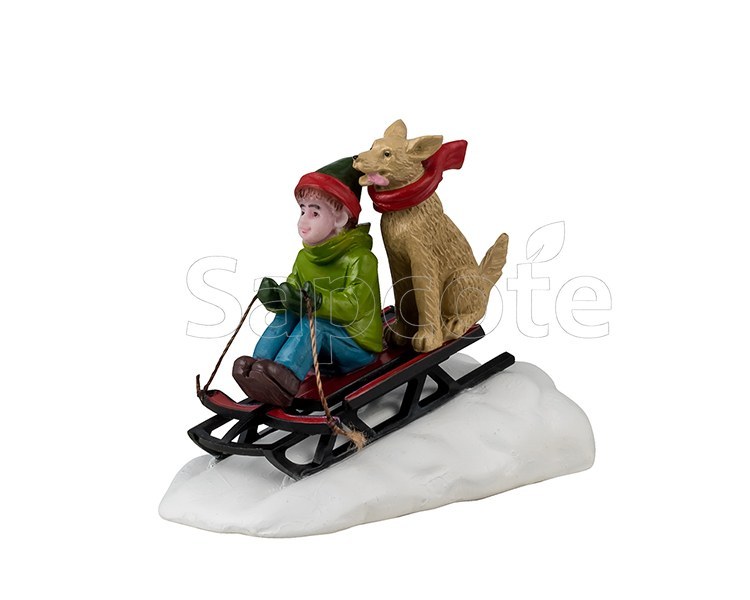 Lemax Doggone Downhill Sledding – Village Figurine