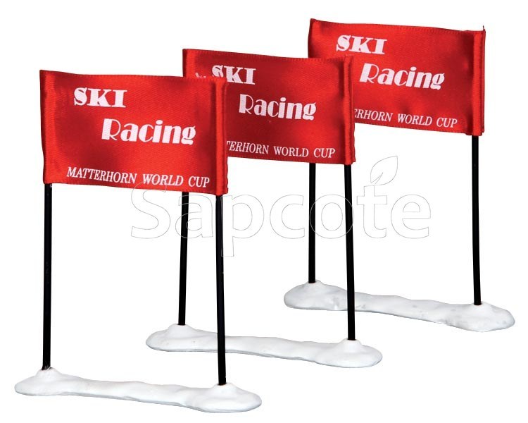Lemax Ski Racing Flag Set of 3 – Vail Village Accessory