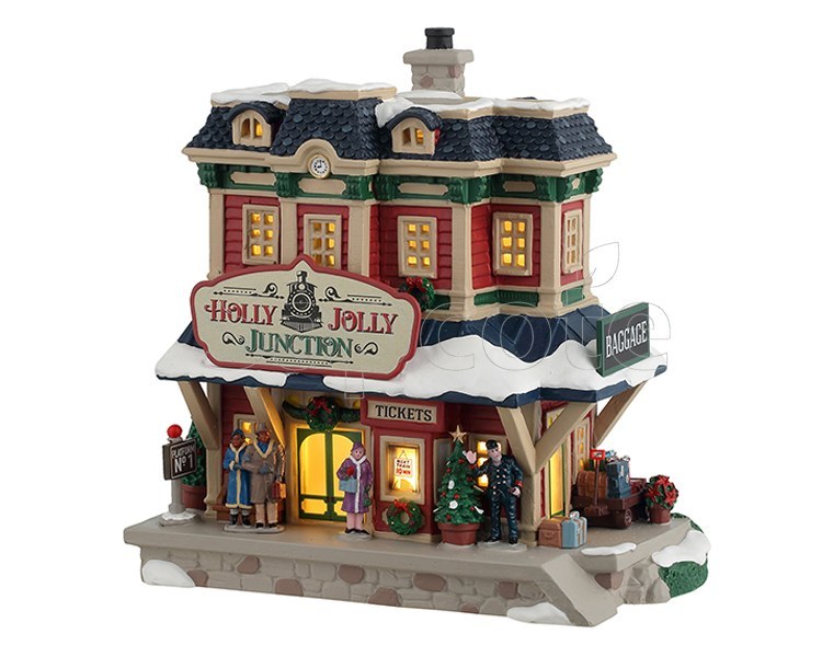 Lemax Holly Jolly Junction – Lighted Building for Caddington Village