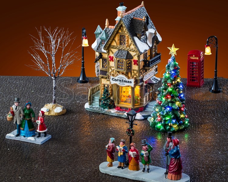 Lemax Tannenbaum Christmas Shoppe Set – Caddington Village House Set