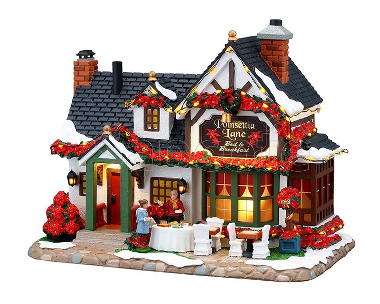 Lemax Poinsettia Lane Bed & Breakfast – Lighted Building