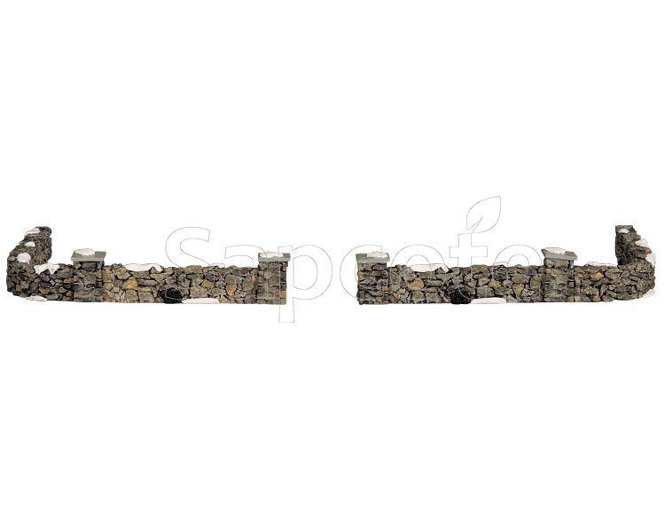 Lemax Colonial Stone Wall – Set of 10 Modular Wall Pieces